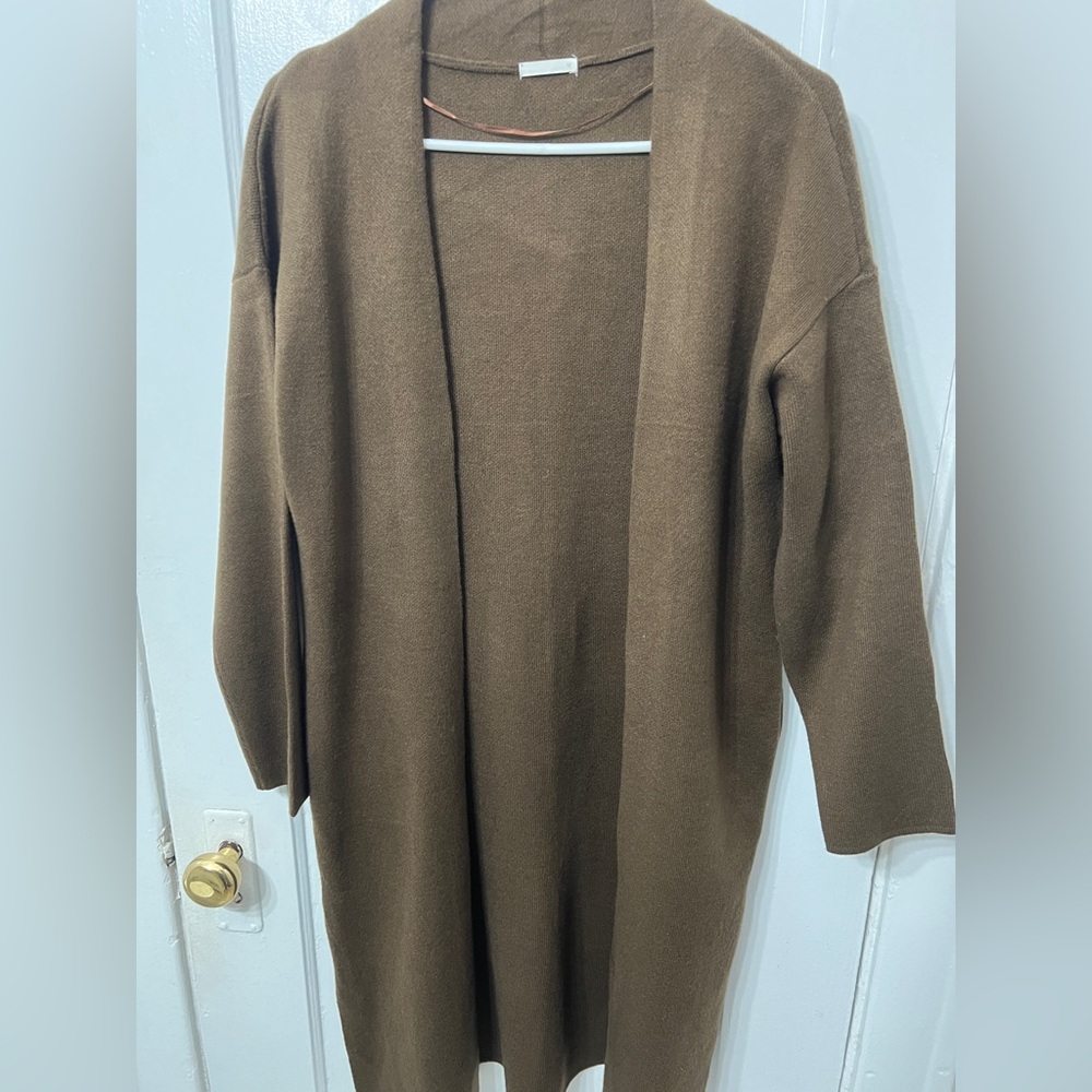 GU long open sweater NWOT